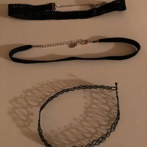 Hot Topic 3 Black Chocker Set